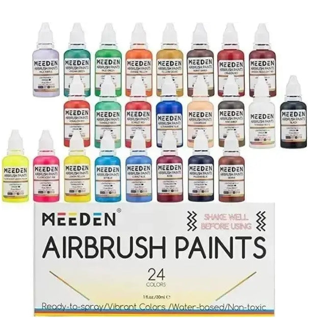 24 Color Piant Airbrush Paint Colors Set, 30 ml / 3 oz 24 colors – Arteye