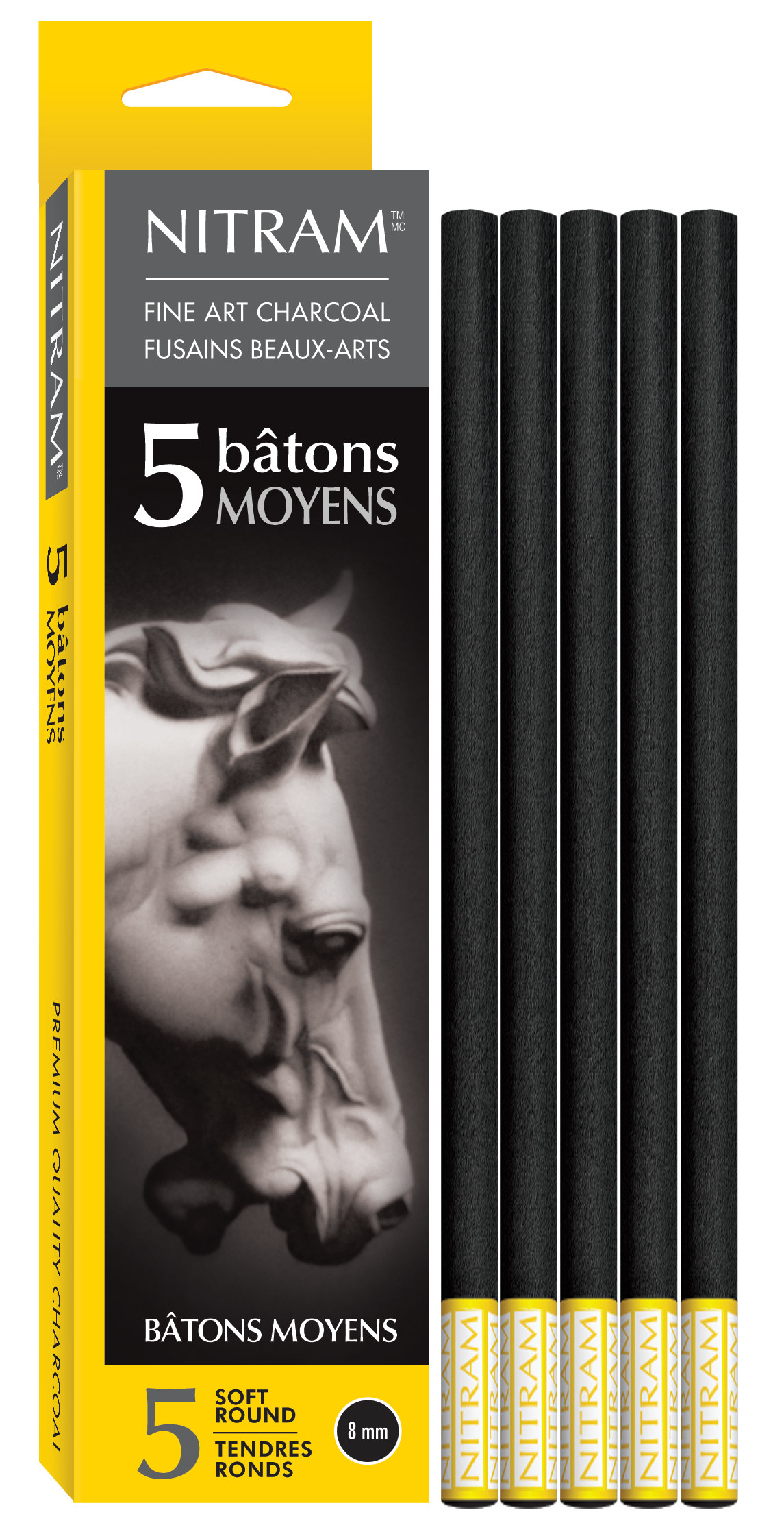 nitram Bâtons Moyens Extra Soft Round