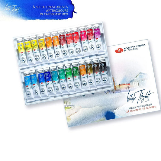 White Nights Watercolour Paints Set Tubes 10ml