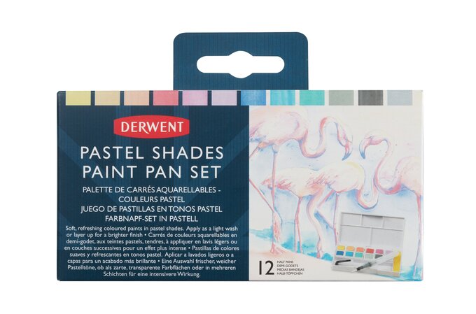 Derwent Pastel Shades Paint Pan Set, 12 Colours