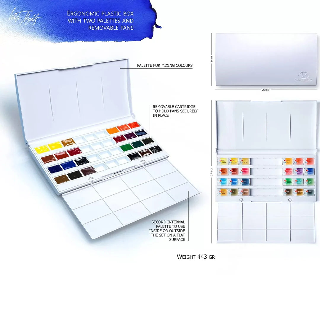 WHITE NIGHTS PROFESSIONAL WATERCOLOR PAN SETS