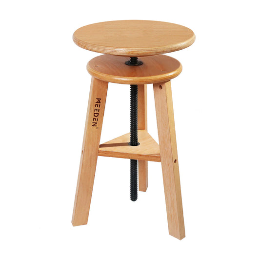 MEEDEN Wooden Drafting Stool with Adjustable Height-Natural-G-005