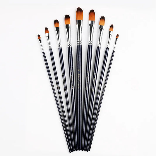Giorgione Filbert Shape Long Handle Paintbrush Set