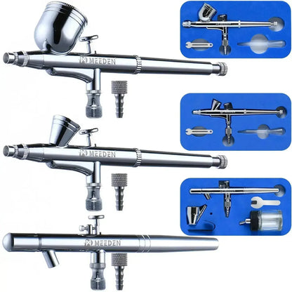 MEEDEN Airbrush Set, 0.25mm Needles Pre-Equipped