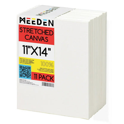 MEEDEN 100% Cotton Stretched Canvas Single and Packs