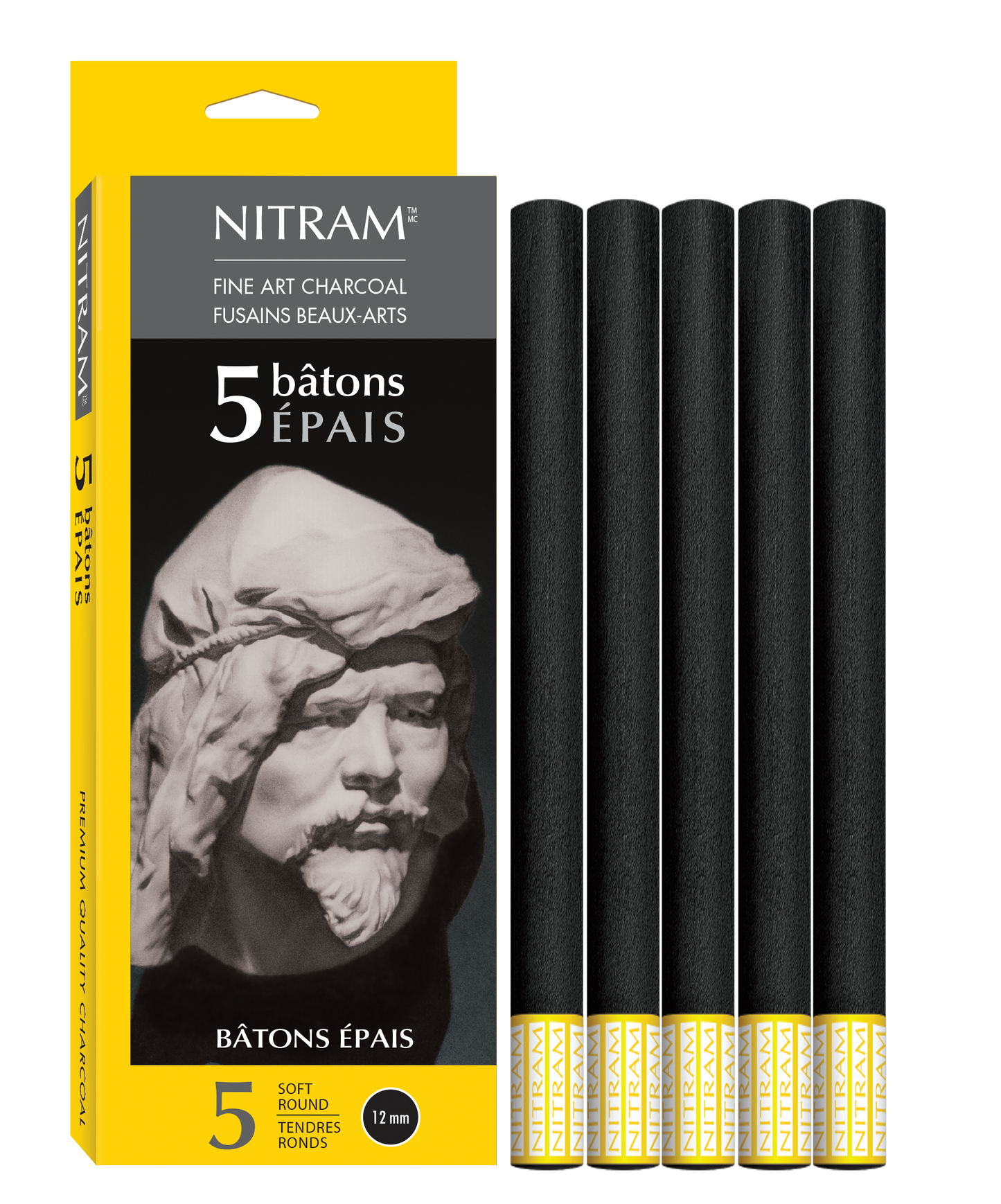 nitram Bâtons Épais - Soft round 12mm