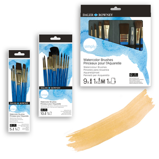 Simply Watercolor Brush Sets, Natural Hair