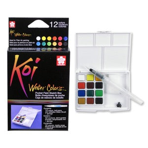 Koi Fine Quality Watercolor Field Sketch Boxes With Waterbrush