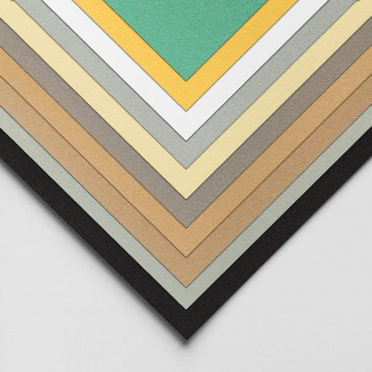HAHNEMUHLE Pastel velour paper for pastel and oil pastel crayon. 260 gsm  White and 10 colours