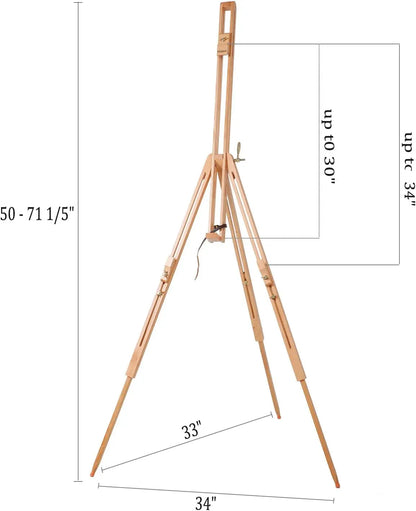 MEEDEN Tripod Plein Air Easel with Carrying Case-W07
