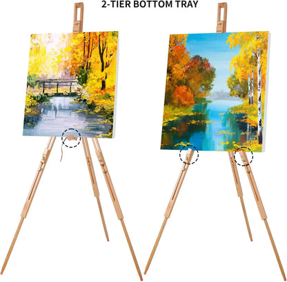MEEDEN Tripod Plein Air Easel with Carrying Case-W07